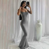 Spaghetti Strap Black Long Dress