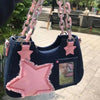 Splicing Hit Color Handbag