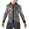 Men Sequined Shirt Retro 70s Disco